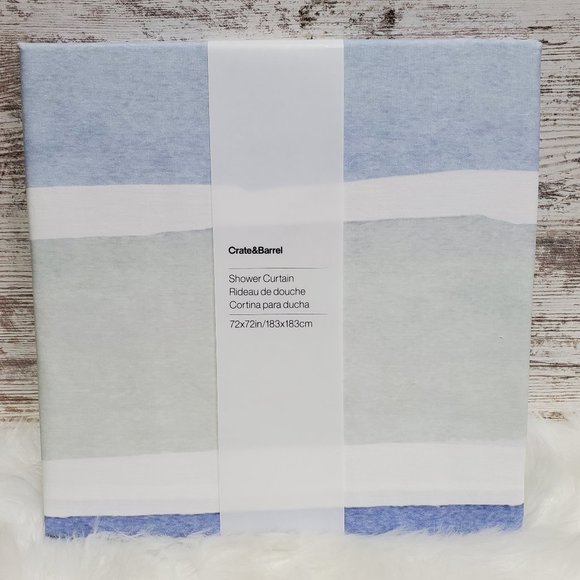 Kasura Stripe Watercolor Shower Curtain - Picture 1 of 2